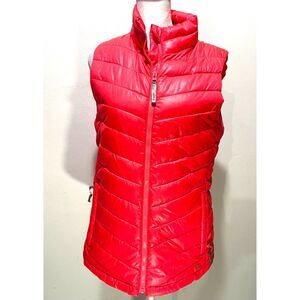 GAP fit jacket puffer vest pink colorful winter comfy casual active Women's S